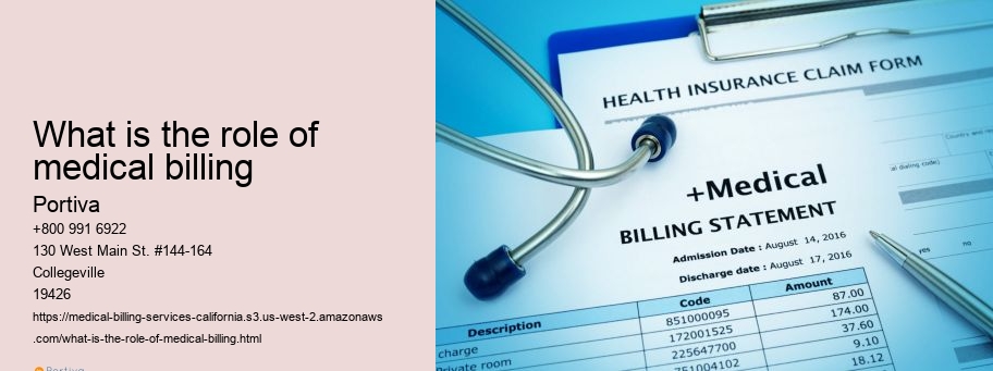 What is the role of medical billing